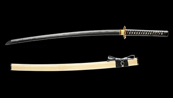 Shirasaya Katana Māla Rūdīts Japāņu Zobenu Japāņu Tradicionālā Veidā Pulēta Lāpstiņu Samuraju Zobenu Pilna Tang Asu Zobenu