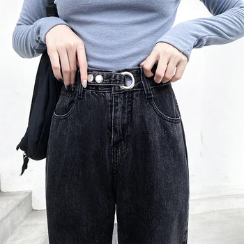 Modes Vintage Boyfriend Jeans Sieviešu Augsto Vidukli, Taisniem Mamma Džinsa Džinsi, Rudens, Ziemas 2020 Džinsi Streetwear Šiks Bikses