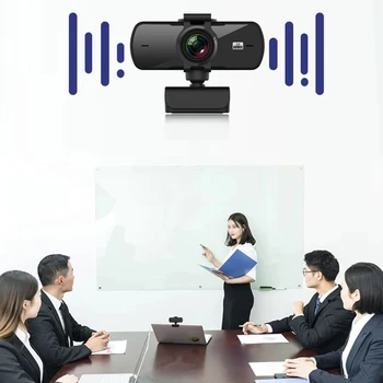 Klēpjdators Webcam 2K Disks-bezmaksas CMOS Iebūvēts Mikrofons 360 Grādu leņķī Grozāms Objektīvs, Datoru Web Kameras web Kameras Ar Vāciņu