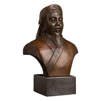 Genghis Khan Krūšu Statuja Skulptūru Bronzas Ķīnas Varonis Slaveni Cilvēki Statuetes Vintage Mākslas Kolekcionārs Kolekcionējamus