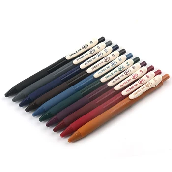 Bagāžnieka Vintage Krāsu Gēla Pildspalvas Kopums Quick Dry 0.5 mm Saistviela Klips, Mīksts Gumijas Rokturis Bullet Padoms Retro Pildspalvas Lodi Jounal