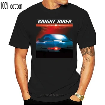 KNIGHT RIDER Classic Retro Filmu seriāls Melns Vīriešu T-Krekls Tee (Konstrukcija 2)