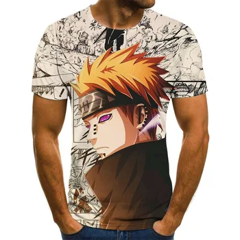 Jauno Naruto theme vīriešu T-krekls vīriešu anime Harajuku top anime 3DT-Krekli vasaras modes zēns, apģērbu plus lieluma streetwear