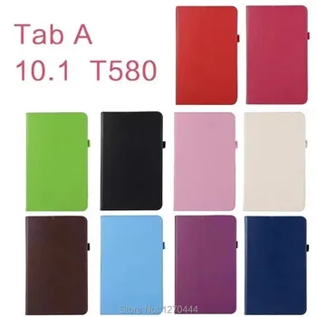 Litchi āda PU Ādas stand case cover For Samsung Galaxy Tab A6 10.1 2016 SM-T580 T580N T580 T585 T585C vāks+Pildspalva+Filma+OTG