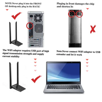 1200Mbps WIFI USB 3.0 Adapteris Bezvadu Tīkla Karte, 802.11 ac divjoslu Wi-Fi Adapteri LAN Gigabit 2.4 G/5 G Router Xiaomi