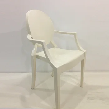 Caurspīdīgs gars velns krēslu akrila krēsls modernā vienkāršu personību iekštelpu āra katedra studiju dzīvojamā istabā, ēdamistabas krēsls
