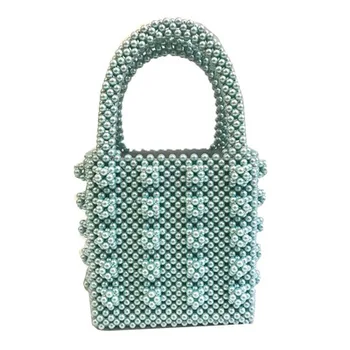 Dizains punktā pērle smagā metāla krelles somā pērles maisiņā, frēzēšana lodziņā totes Vintage soma Sieviešu Top-rokturi, Vairumtirdzniecība