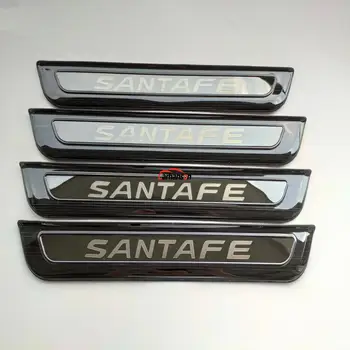 Auto Stlyling Uzlīme Hyundai Santa fe 2019 Piederumi Staninless Tērauda Durvis, Palodzes Aizsargs Laipni Pedāli Pretnodiluma Plāksnes Apdares