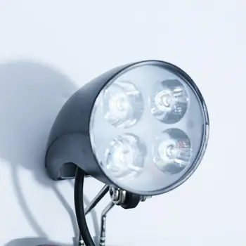 36V 48V eBike Gaismas Scooter Lampas Elektrisko Velosipēdu 4 LED Priekšējo Lukturu Ultra-Spilgti Uzmanības centrā ar Ragu