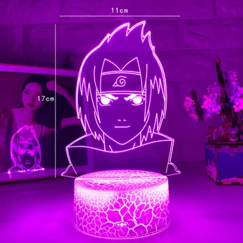 Jaunu Sasuke Uchiha Sejas Dizaina Bērnu Nakts Gaisma Led Touch Sensors Usb Akumulatora Barošanu Nightlight Mājas Dekori Lampas Naruto Dāvanu