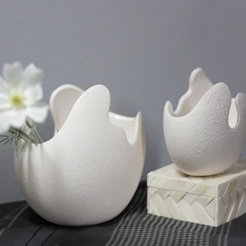 Mūsdienu Radošumu Baltās Keramikas Vāzes Kāzu Mājas Apdare Dāvanu Hidroponiskas Podos Personības Augi Narcise puķu pods