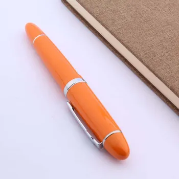 Karstā Pārdošanas Skaista Oranža Lakota Ar Sudraba Apdari 0.5 mm Rullīšu un lodīšu Pildspalvu Uz Veicināšana JINHAO 159