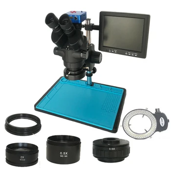 3,5 X-90X Lodēšanas Trinokulara Stereo Mikroskopu SMD 38MP HDM-Saderīgu Digitālo USB Video Kameras LCD 8