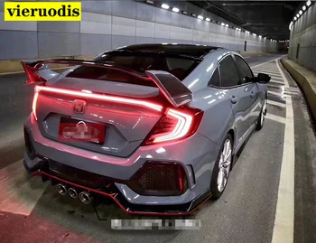 Par 2016 2017 2018 2019 Honda Civic Hečbeks Type-R Unpainted Aizmugures Bagāžnieka Spārna Spoileris