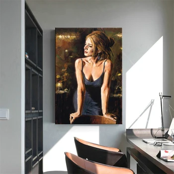 Slim Dzimums Sievietes Portrets pie Sienas Mākslas Drukāšana, Kanvas HD Gleznas Plakāts, Sienas Priekšstatu par Dzīves Telpu Dekorēšana Mājas Apdare