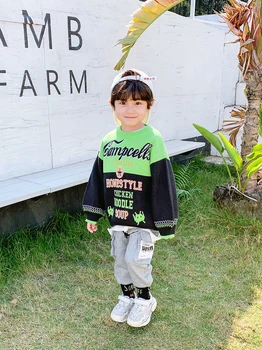 Bērnu Džemperi, Pavasara korejiešu Stila Trikotāžas Džemperis Bērnu Pavasara un Rudens Jauns Bērnu Apģērbu Zēna Modes Džemperis