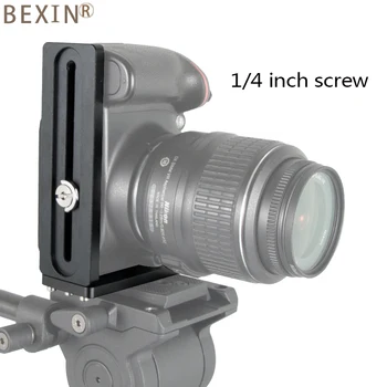 BEXIN universālā Pagarinās L Formas Vertikālā Fotografēšana Ātri Atbrīvot L Plāksnes Turētājs Rokturis 1/4 skrūve Nikon konans sony DSLR Kameras