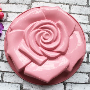 Dažādu Krāsu Augstas Kvalitātes Rožu Formas Silikona Kūka Pelējuma Šokolādes Pudiņš Pelējuma DIY Virtuves Kūku Cepšanas Panna Kūka Rīki CT179