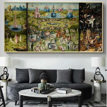 Dārza Zemes Ar Hieronymus Bosch, Reprodukcijas, Gleznas Gleznu Plakātu Izdrukas Sienas Art Attēlu Cuadros Mājas Istabas Interjeru