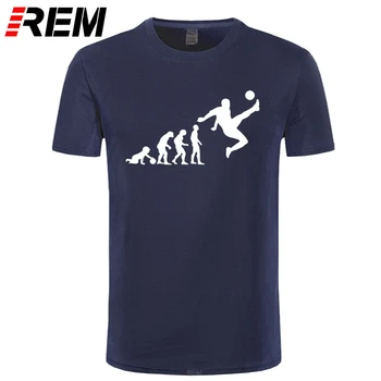REM Futbola Attīstību T krekls men Evolution Soccer T-krekls hombre futbola tshirt homme Gadījuma Pilsētu Zīmolu Apģērbu, jerseys