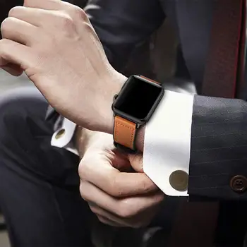 Ādas band Apple pulksteņu siksniņas 40mm 42mm 38mm Īstas Ādas jostas+gumijas watchband aproce iWatch sērija 6 SE 5 4 3 44MM