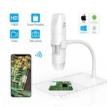 Bezvadu Digitālo Mikroskopu ar WiFi USB Elastīgu Roku Novērošanas Stends, iPhone, Android PC