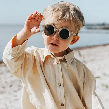 Bērniem Dekoratīvās Saulesbrilles Vintage Kārta Cute Meitenes Zēni Briļļu Āra Bērniem Toņos Retro Brilles Bērnu Saules Brilles UV400