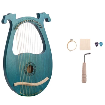 Lira Arfa, 16 String Sarkankoks Ķermeņa Stīgu Instrumentu Ķermeņa Instruments ar Tuning Uzgriežņu atslēgas un Rezerves Stīgas
