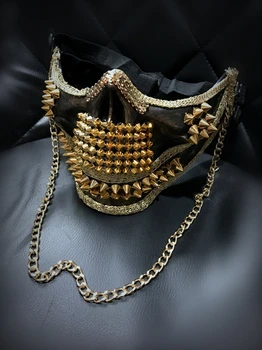 Punk Ragu Bārkstis Pārspīlēti Cepures DJ Catwalk Show Halloween Cepures Pirātu Ragu Klp Velns Modelis