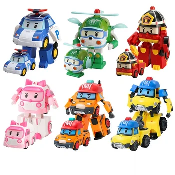 6 Stilu Korejiešu Bērnu Rotaļlietas Robocar Poli Transformācijas Robots Poli Dzintara Roy Auto Rotaļlietas Rīcības Attēls Rotaļlietas Bērniem Labākās Dāvanas