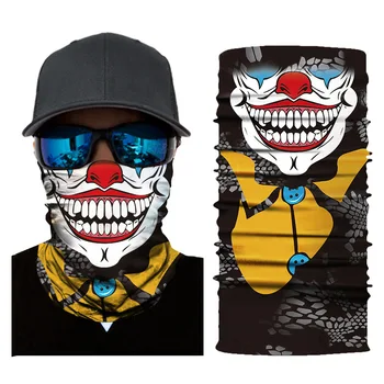Galvaskausa Joker Riteņbraukšana Burvju Šalle Apžilbināt 3D Bezšuvju Bandanas Motociklu Mīļotāji Brīnums Sejas Maska Pretvēja Zvejas Pārgājienu galvas apsējs
