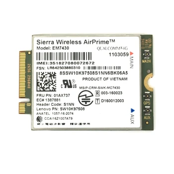 Sierra EM7430 FDD/TDD-LTE 4G Modulis Thinkpad X270 X1 Carbon Fiber 5. Paaudzes (20HQ, 20HR) X1 JOGAS Tablete Gen 2 01AX737