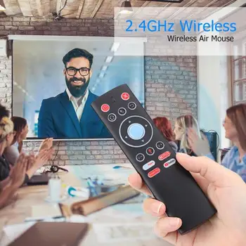 T1+ Balss Tālvadības pulti 2.4 G Bezvadu Gaisa Peli Žiroskopu ar Google Pogu Android TV Box PC Televīzijas Multivides Iekārtas