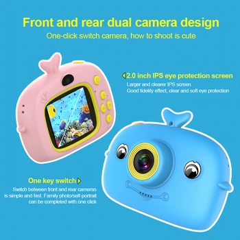 Mini Multfilmu Kameras Bērniem Digitālā Fotokamera 2.0 Collu IPS 1500W Pikseļu Bērnu Video Kameras Bērnu Rotaļu Kameras Dzimšanas dienas Dāvana