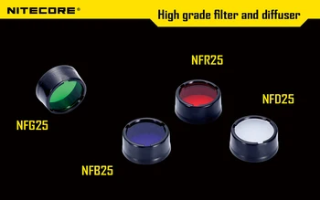 Nitecore NFR25 NFB25 NFG25 NFD25 Multicolour Lukturīti Filtrs 25.4 MM Piemērots Lāpu ar Galvu 25.4 MM