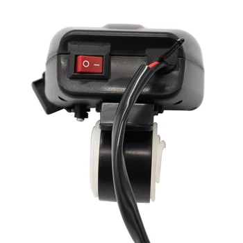 Ciparu Displejs Motociklu Dual USB Lādētājs Voltmetrs Termometrs Mobilo Telefonu
