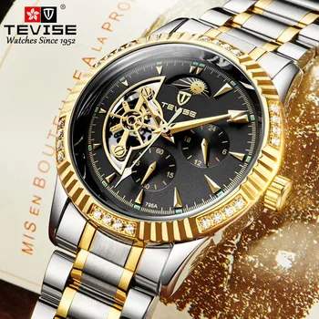 TEVISE 2020. gadam Automātiskā Vecuma Vīriešiem Seiko Luksusa Zīmolu Tourbillon Sporta rokas Pulkstenis Vīriešu Diver Watch Pulkstenis Rokas Mehāniskās Watche