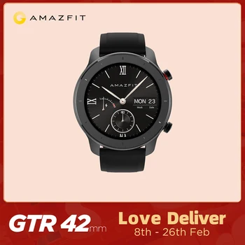 Sākotnējā Globālo Versiju Amazfit VTN 42mm Smart Skatīties 5ATM ūdensizturīgs Smartwatch 12 Dienas Akumulatora Mūzikas Vadības Android, IOS