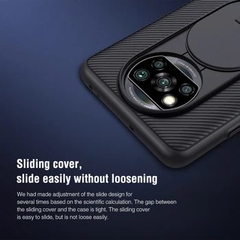 Par Xiaomi Mi 10 Lite 5G Segtu Poco X3 NFC 2020 Gadījumā NILLKIN CamShield Gadījumā Virziet Fotokameru PC Aizmugurējo Vāciņu Xiaomi Mi10 Lite 5G