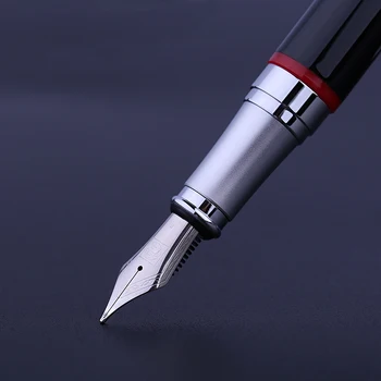 Pikaso 907 Montmartre Pimio Metāla Melnu Tintes Pildspalvu ar Dzelteno/Sarkano Gredzenu Oriģinālajā Kastē Smalkas Pērļu Grezns Skolas Office Tintes Pildspalvu