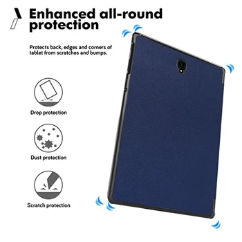 Ultra Slim Smart Magnēts PU Ādas Vāks Priekš Samsung Galaxy Tab S4 10.5 SM-T830 T835 T837 Tablete Aizsardzības Gadījumā,+plēve+Irbuli