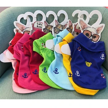 2018 Jaunu Cute Pet Suns, Apģērbs, Krekls Krāsains Vasaras Polo Čihuahua Kucēns, T-krekls, Veste divkājainas Apģērbu Maziem Suņiem Produkts