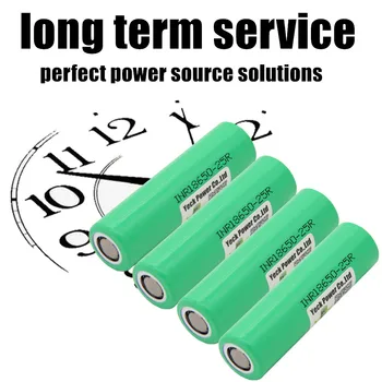 INR 18650 akumulatoru li-ion baterijas 10.C likme 25R 2500mah baterijas 25A 3,7 V high drain uzlādējams akkumulator + 18650 lādētāju