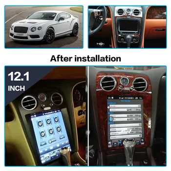 6+128G Android 10.0 Multivides Atskaņotājs Bentley ātruma Pārsniegšanu Supersport Tesla Stila GPS Navigācijas Auto Radio Stereo magnetofona