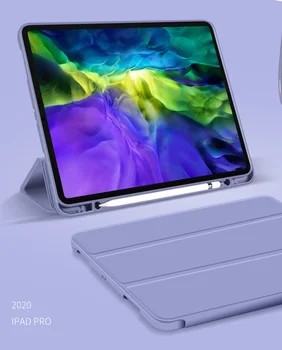 Lietā par iPad Pro 12.9 2020 Gadījumā 2018. Gadam Multi-Reizes PU Ādas Smart Cover Case for iPad Pro 4th Gen 12 9 Būtiska Capa ar Tastatūru