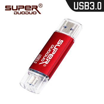 Superduoduo OTG 3. 0 USB Flash Disks Pen Drive augstas kvalitātes 128GB Micro Usb Stick 16GB 32GB 64GB Pendrive par OTG Ierīces