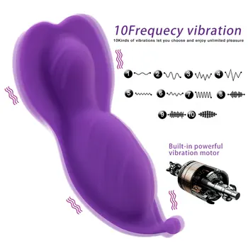OLO 10 Frekvences G Spot Klitora Stimulators Neredzams Vibrējošais Ola Portatīvo Tālvadības Valkājamas Tauriņš Dildo Vibratoru