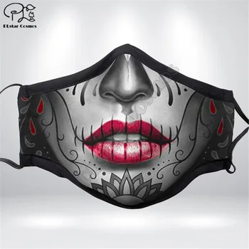 PINKIE LŪPU GALVASKAUSA 3D iespiesti masku Halloween puse maskas Unisex Pieaugušo bērnu izmērs Jautri lomu spēlē maskas