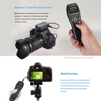 YouPro MC-292 DC0 2.4 G Bezvadu Tālvadības pults, LCD displejs Taimeris, Aizvara Atbrīvošanas, lai Nikon, Kodak, par Fujifilm S5 S3 Pro DSLR Kameras