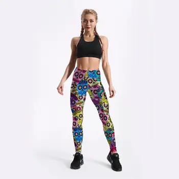 Sporta Augsta Vidukļa Sievietēm, Fitnesa Treniņu Modes Stulpiņi Jaunais Modelis Digitālā Druka Push Up Sievietēm Elastīgs Spēkā Legging